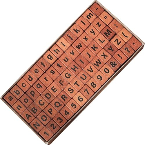 Glixoft Alphabet-Stempel-Set, Holz-zahlenstempel, Vintage-symbolstempel Für Die Gestaltung Von Scrapbooks Und Karten Sowie Für Kunsthandwerksdekorationen