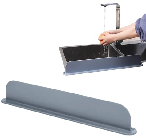 Generico Barriera Antischizzi in Silicone per Lavello | Barriera Acqua Bordo Piano 52 cm - Schermo Impermeabile per Lavandino Domestico, Uso Esterno, E Lavaggio Professionale