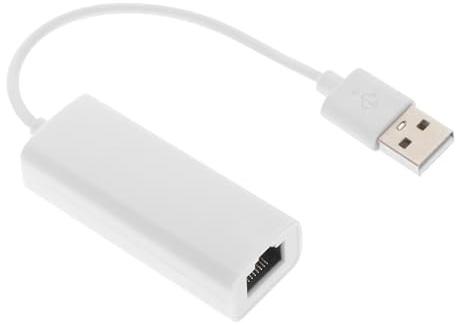 Adaptateur Ethernet USB 2.0 Rj45 Blanc 10/100mbps pour Ordinateur | Abs, Port Rj-45, sans Pilote, Adaptateur Réseau pour Portable et Tablette