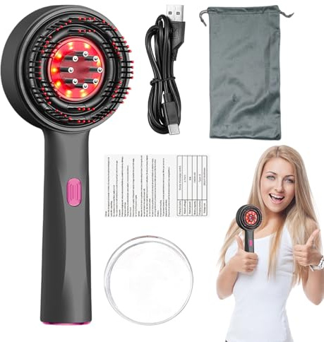 Kopfmassagegerät, wasserfester Ölspender für Haare, Haarkamm, Hand-Kopfkratzer, Massagebürste für Damen und Herren