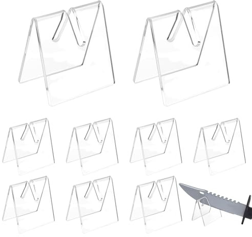 PH PandaHall 12pcs Présentoir à Couteaux en Acrylique Transparent Support pour Lames de Couteaux Pliants Présentoir pour Couteaux de Poche Présentoirs pour Exposition Décoration Organisateur