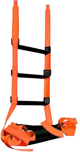 CRAYZA Fire Escape Ladder, 16.5 Feet Portable Safety Rope Ladder with 2 Hooks for 2-3 Story Homes, Multi-use for Kids and Adults