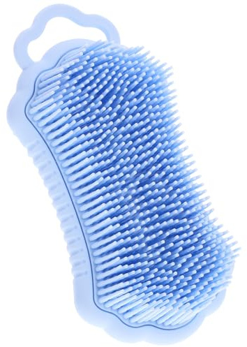 HANABASS Silikon Badebürste mit Doppelseitigem Design Peeling Körperbürste für Sanfte Reinigung der Kopfhaut und Haare für Dusche und Wellness