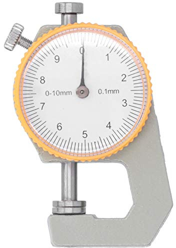 Strumento di misurazione fai da te per misuratore di spessore Almeigrity, quadrante piatto in pelle conciata al vegetale (Spessimetro 0-10mm)