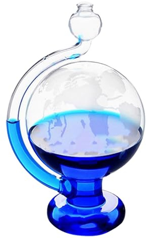 Storm Glass Weather Predictor, Visual Barometric Pressure Gauge, Portable Glass Barometers for the Home Office Desktop Decor, Storm Weather Predictor
