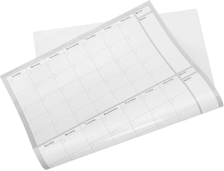 ULTECHNOVO Calendario da Parete Trimestrale Bianco 24x36 Pollici in Carta Installazione Semplice e Superficie Cancellabile per Ufficio e Gestione Progetti
