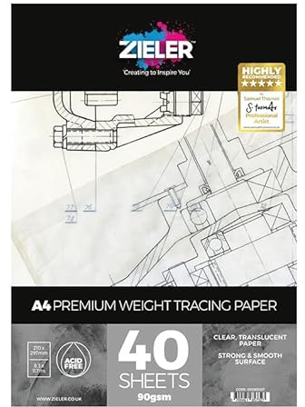 Tracing Paper Pad - 90gsm, 40 Sheets - Premium, High Transparency - (A4)