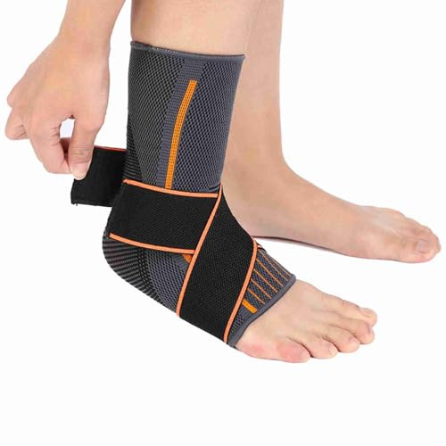Fußgelenkstütze Piedo Verstellbar, Sprunggelenkbandage, Knöchelbandage Sprunggelenk, Bandage Sprunggelenk, Unterstützung Gelenke Bilateral, Kompressionsbandage Gegen Schmerzen für Sport und Fitness (