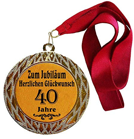 Larius Group Medaille Orden zum Jubiläum 40 Jahre Auszeichnung Ehrenorden zum Geburtstag Geschenk Jubilar Persönlichen Orden Wunschtext