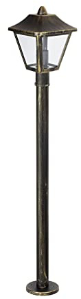 Ledvance LED Gartenpylone, Leuchte für Außenanwendungen, Sockel E27, Höhe: 100 cm, Endura Classic Trad, 4058075206380, Schwarz/Gold
