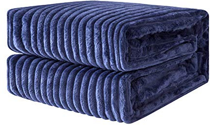 MIULEE Kuscheldecke Fleecedecke Flanell Decke Dunkelblau 1er 150x200cm | Einfarbig Wohndecken Couchdecke Flauschig Überwurf Mikrofaser Tagesdecke Sofadecke Blanket Für Bett Sofa Schlafzimmer