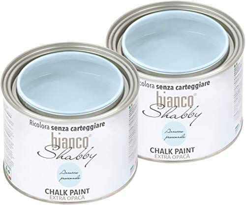 CHALK PAINT Blau Provence Malerei Shabby Chic Vintage für Möbel und Wände EXTRA matt (2 x 500 ml)