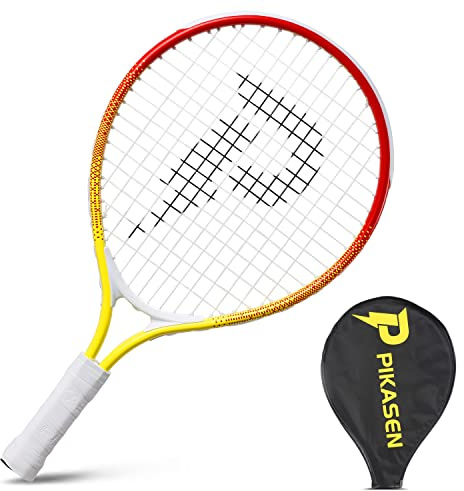Hamazar PIKASER 45 cm barn tennisracket bästa startkit för barn ålder 4 och under med axel rem väska och mini tennisrack småbarn tennis rakett