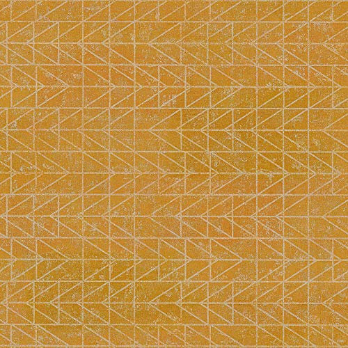 BRICOFLOR Papier peint intissé | Papier peint graphique & géométrique - Papier peint chambre adulte, Papier peint chambre - Jaune, Argent | Taille 10,05 x 0,53 m = 5.33 m² BR371743P499ETN