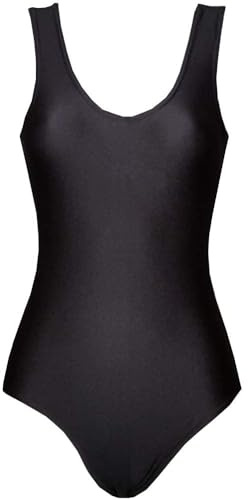 SHADOW DANCE UK - Girls Sleeveless Gymnastics Leotards for girls - Kids Black Ballet Leotard - Ideal for School Dance Sport - Ballet Leotards with Skirt Tutu Ballerina Outfit - Black 3-4 Years