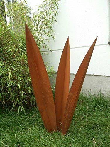 Zen Man Estatuilla de jardín oxidada 031570 H100 90 80 cm en juego hecho a mano