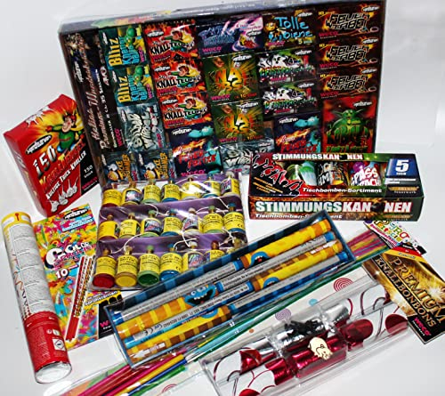 Generisch Mega Pyro Spar Set 606tlg. Jugendfeuerwerk F1 Silvester Party Knaller