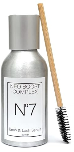 100% Naturale No.7 - Olio Crescita Ciglia/Sopracciglia - 50 ml di NEO BOOST COMPLEX. Oli Bioattivi per la Crescita. Con Argan, Ricino, Mandorla, Rosmarino. Con Cristallo di Occhio di Tigre.