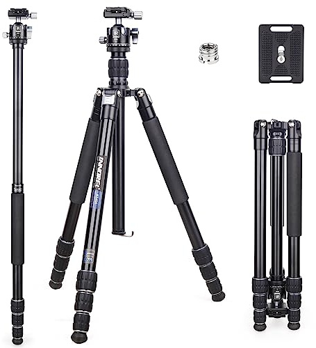 INNOREL RT45A+D34 Trépied Professionnel en Alliage d'aluminium 6061 pour Appareil Photo Reflex numérique, caméscope avec tête sphérique à Profil Bas de 34 mm, Charge 15 kg