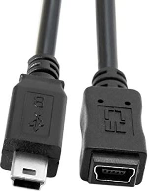 CY Kabel USB 2.0 Mini-USB 5-poliger Stecker auf 5-polige Buchse, Verlängerungskabel, Hi-Speed für Datenstrom, 150 cm