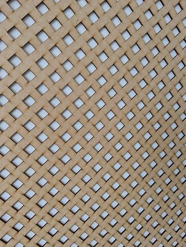 LaserKris Dekoratives Abschirmgitter für Heizkörperschränke, perforierte MDF, 3 mm dicke Platte (verschiedene Größen), D7-Muster (1200 mm x 300 mm, ungrundiert)