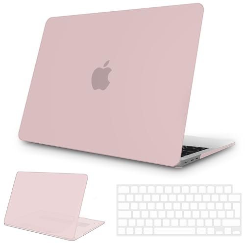 NPUOLS Hülle für MacBook Air 15 Zoll 2026-2023 Modell M5 M4 M3 M2，Rosa