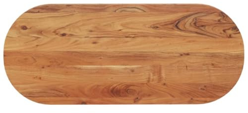 vidaXL Tischplatte 140x60x3,8 cm Oval Massivholz Akazie