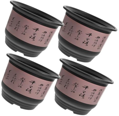 BESPORTBLE Maceta para Orquídeas de Plástico Negro 4 Piezas Drenaje