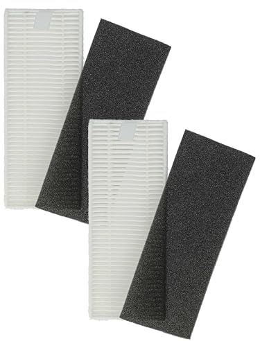 vhbw Set di filtri compatibile con Rowenta X-plorer serie 45 Aqua RR8275, RR6875 aspiratore - 4x filtro di ricambio (filtro, filtro in spugna)