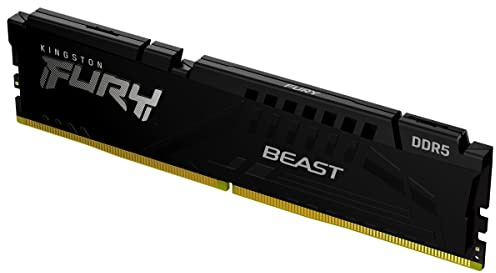 Kingston FURY Beast Negro DDR5 32GB 6400MT/s CL32 DIMM Memoria gamer para Ordenadores de sobremesa Módulo único AMD EXPO e Intel XMP - KF564C32BBE-32