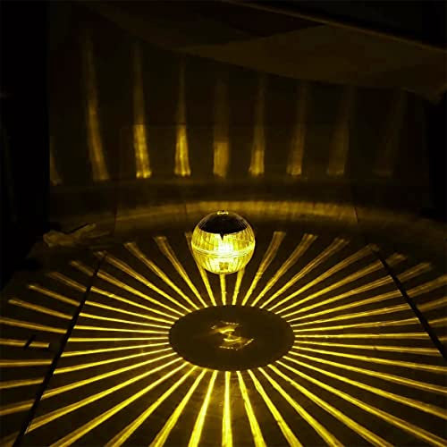 Solar Floating Pool Light, IP44 Waterproof Solar Floating Pool Light,Solar Powered Glow Globe Night Lights,LED Glow Ball Lamp for Pools Pond Fountain Garden Party Tub Home Decor (Warm Light)