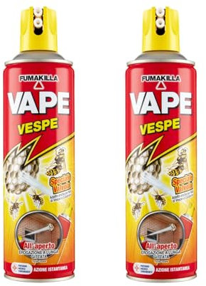 Vape Insetticida Repellente Spray Anti Zanzare, Vespe e Cimici (Vape Spray Vespe, 2)