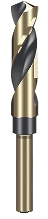 LEPEVNEY 18mm Reduced Shank Twist Drill Bit with 1/2 Inch 12.7mm Shank for Stainless Steel Aluminum Alloy Metal Copper Plastic Wood, Made of High Speed Steel 4341, Ideal for Drilling Steel Plate