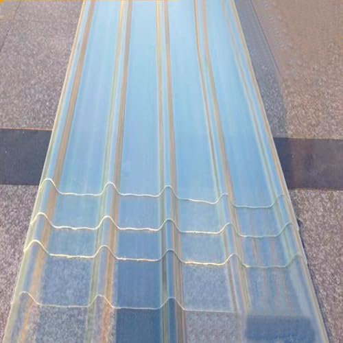 Transparente Dachplatte, 2 mm, gewellte, isolierende Dachverkleidung mit Sonnendachziegeln, Fiberglas, Tageslichtpaneele für regenfeste Carport, 0,9 x 1,6 m