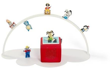 Kawentsmann Regal für Toniebox & Tonies Wolke - Kinderregal zum Hinstellen - Aufbewahrung für 70-100 Tonie-Figuren - 100% magnetisch - für Mädchen & Jungen Weiß
