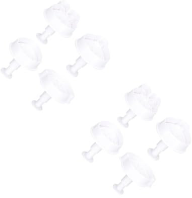 Amosfun 2sets Silicone Cake Molds Set Easter Themed Cookie Molds Non-Stick Easy to Demold Portable Lightweight Baking Tools Kit 8pcs*2