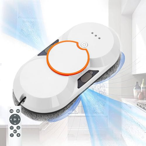 Soflightmok 5600pa Window Cleaning Robot-Dual Water Spray,Automatic Smart Glass Cleaner Robot Vacuum-70mm Slim Profile,Glass Cleaning Tools For Indoor/Outdoor/Window High Buildings,White
