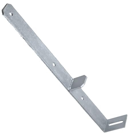 Single Heavy Duty Hot Dipped Galvanised Concrete-in Pergola Post Support – Ground Anchor – Post Foundation Base – Fence Post Repair