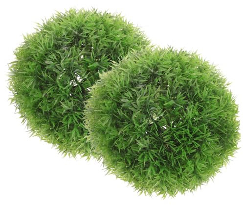 BESTOYARD 4pcs Artificial Grass Balls Green Topiary Balls for Garden Decor Outdoor