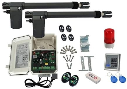 DFYOZX Kit apricancello Elettrico, Motore a Corrente alternata 400 kg Motore Elettrico a Battente Automatico a Doppio Braccio Apriporta Fotoelettrico Tubo Tastiera Leggera, Facile Installazione