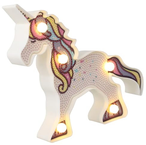 TOPPERFUN Lampada Led Forma Di Unicorno Luce Notturna Tema Cartone Animato Decorazione Da Tavolo Per Ragazzo Ragazza Luce Calda Rilassante