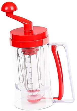 TOPPERFUN Dosatore Manuale per Impasto e Distribuzione Torte Miscelatore Integrato, Dispenser Ergonomico per Pancake, Cupcake e Dolci, Apertura Ampia per Versamento Preciso in Cucina