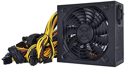 SRDRK BTC Mining-Netzteil, 1800 W, 2000 W, 2400 W, PSU 160 V-240 V, ATX 8 GPU, Grafikkarte, unterstützt ETH Ethere Bitcoin Miner Rig (110–220 V, 2600 W US)