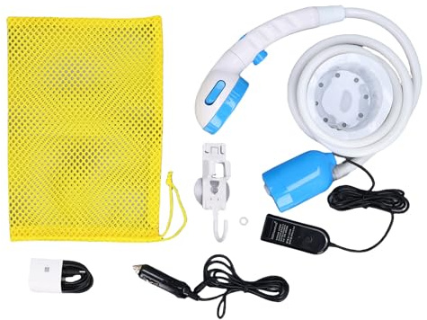 Masyrt Portable Outdoor Shower Electric Shower Pump, USB C Portable Shower with Multiple Spray Modes for Camping, Hiking, Traveling, Pet, and Garden Watering