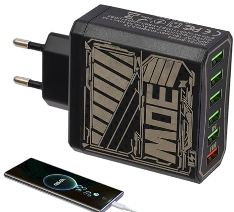 Prise Murale Secteur - Multiprise Électrique avec Ports USB - 6 Ports USB Charge Rapide pour Tablettes Voyage