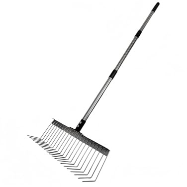 L'acciaio inossidabile professionale rastrella i denti 21Metal per la pulizia della foglia di capacità elevata nei cortili dei giardini senza rastrelli d'acciaio di danno della pianta