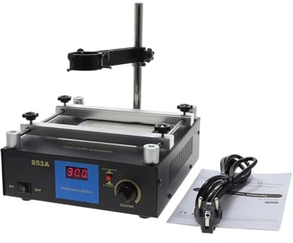 Station de soudage reprise CMS BGA 853A, préchauffage, dessoudage, outils, support PCB, station, chauffage par le bas(853A-B)