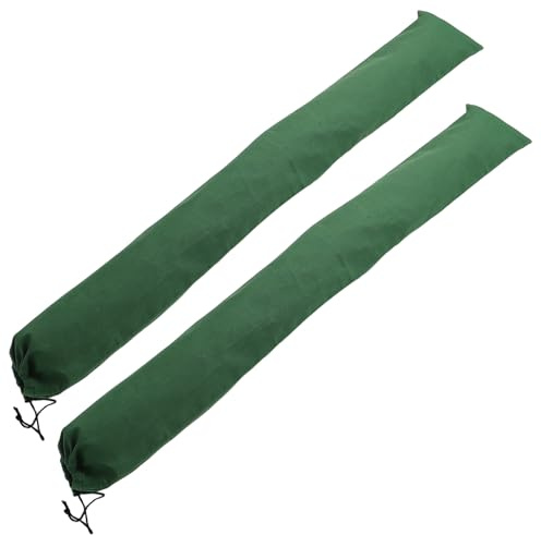 IWOWHERO Bolsas de Arena Tubulares de Lona 23X150 CM 2 Unidades para Prevención de Inundaciones Reutilizables Resistentes al Agua con Banda Elástica para Puertas Garajes y Sótanos