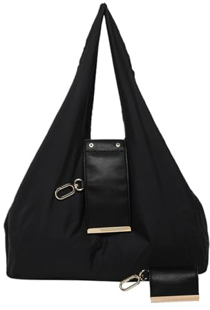 Miyanvuo Pochette Pliable En Cuir Synthétique Avec Porte-clés, Sac Fourre-tout Porte-clés Extensible En Cuir PU, Sacs D'épicerie Lavables, Pour Étudiants, Enseignants, Voyage, Plein Air, École