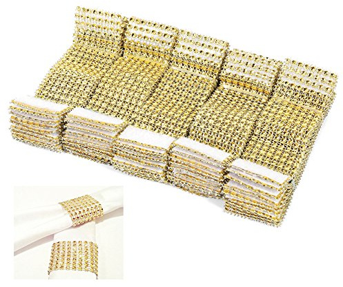 Serviettenringe Papier Gold Matt, 50 Stücke Serviettenring Golden Silber Serviette Ring Mit Für Hochzeit Weihnachten Ball Dinner Deko Tischdeko 13 * 4Cm (L*B)